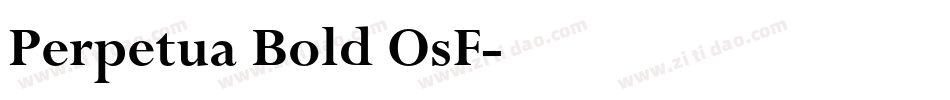 Perpetua Bold OsF字体转换